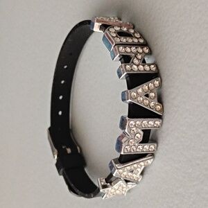 Silver Crystal Letter & Star Wristband
